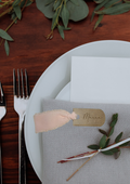 Marcasitios de madera personalizados para boda