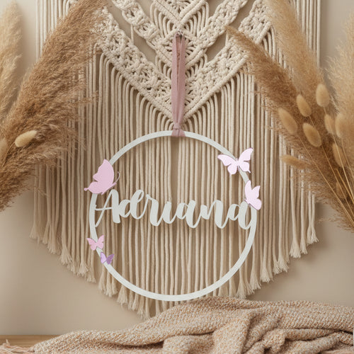 Bastidor con mariposas personalizado - Arte44 Utrera