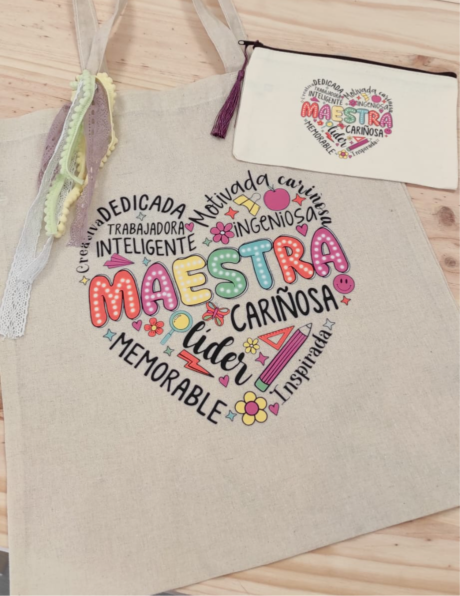 Totebag maestra y neceser