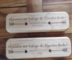 Conjunto caja y bolígrafo testigos
