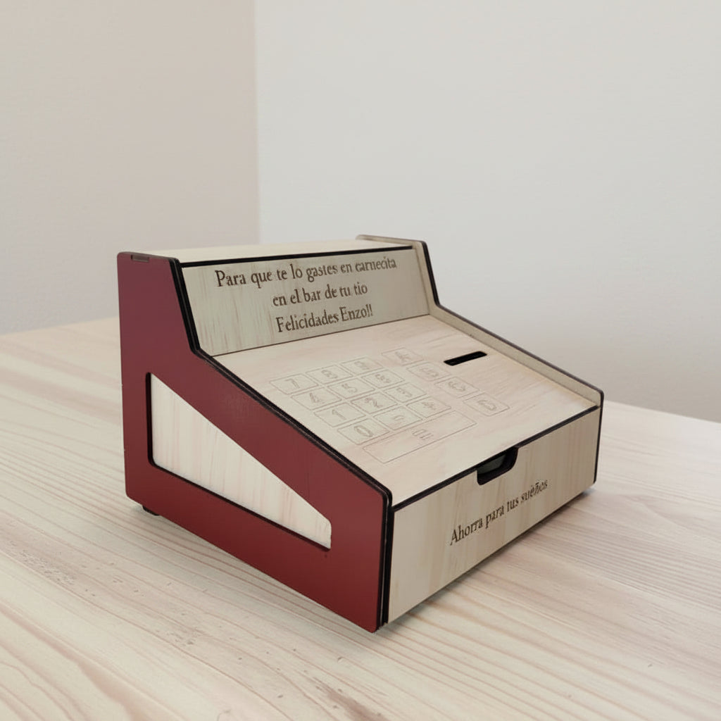 Caja registradora de Madera