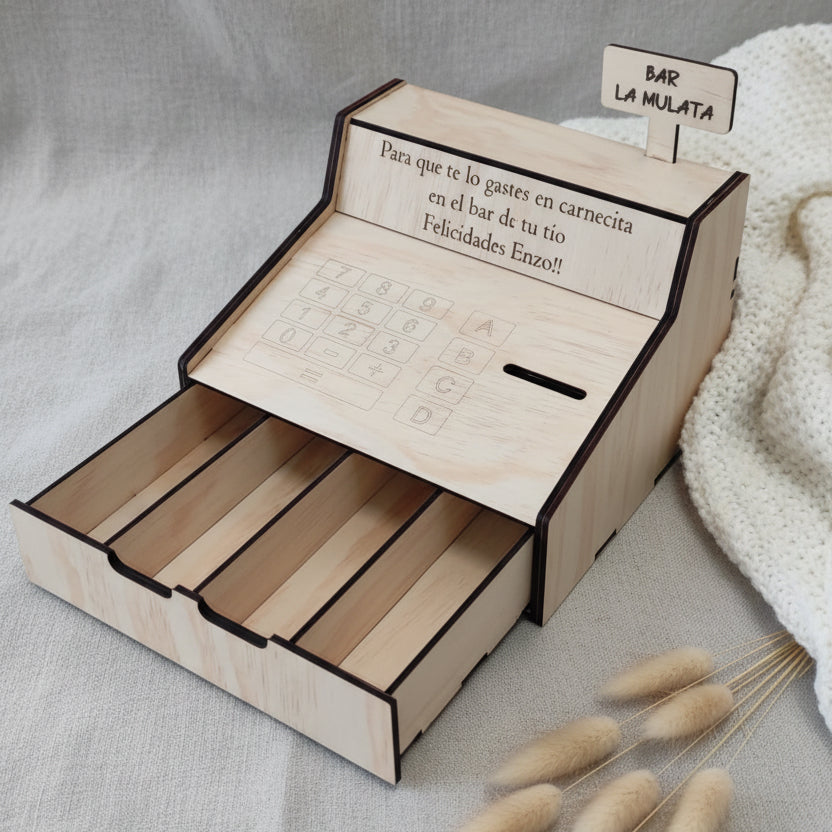 Caja registradora de Madera