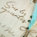Placa de madera personalizada 'Los siguientes' para boda