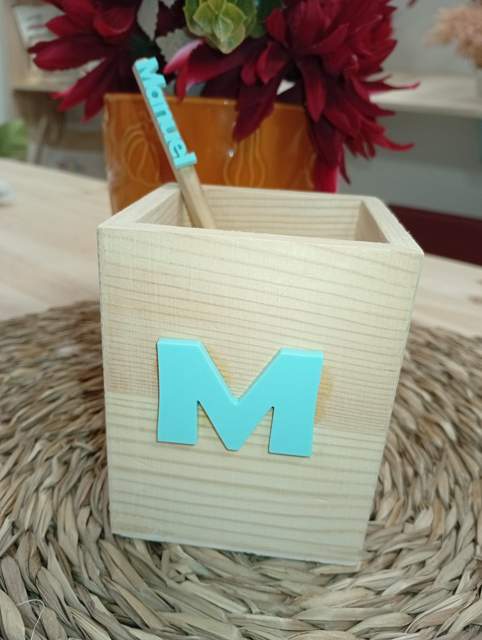 Cubilete con lápiz personalizado