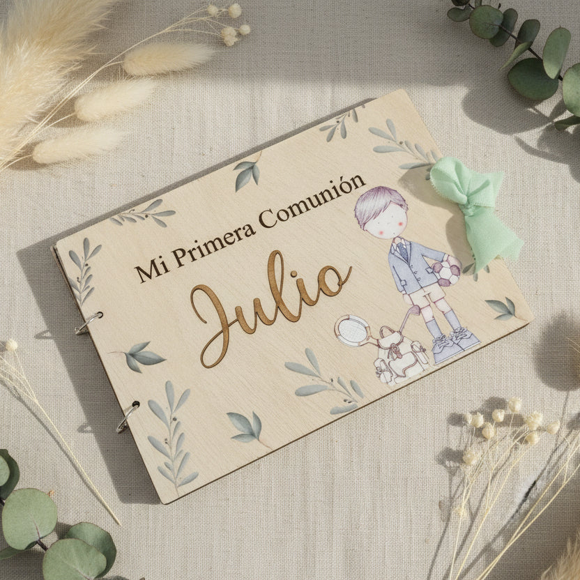 Álbum de comunión personalizado, modelo Julio