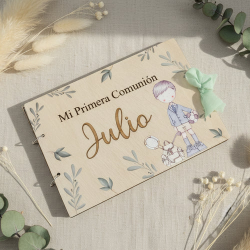 Álbum de comunión personalizado, modelo Julio