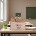 Bolso de yute personalizado para profesor