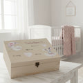 Caja de madera personalizada para recuerdos de bebé