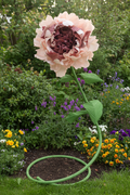 Flor gigante de papel crepé decorativa para eventos