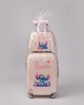 Conjunto de maleta y neceser personalizado con Stitch