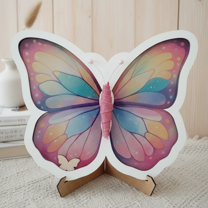 Marco firmas Primera Comunión modelo Mariposa personalizado, foto 2 de 2 - Arte44