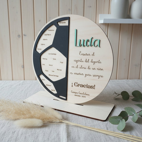 Balón de madera personalizado - Arte44 Utrera