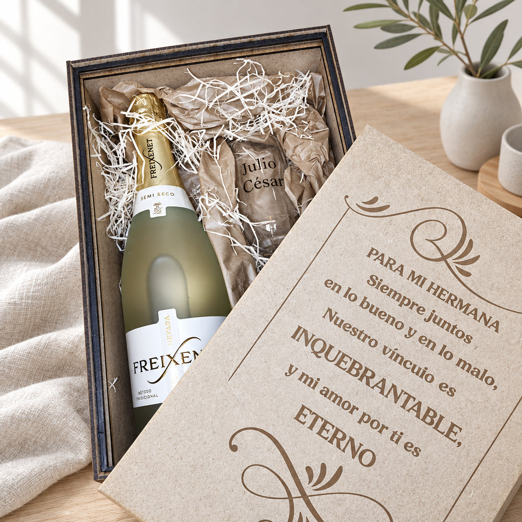 Caja personalizada champagne