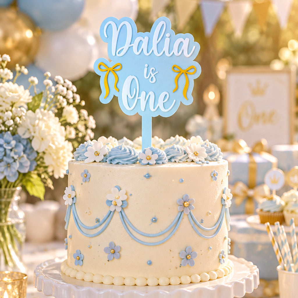 Topper de madera para tarta personalizado