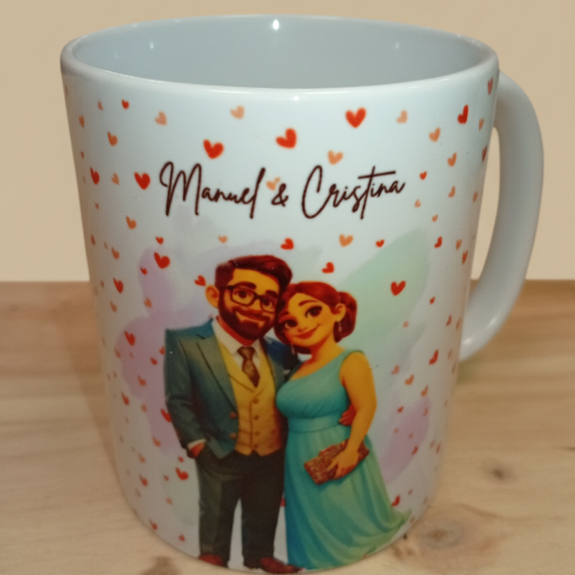 Taza personalizada estilo dibujos animados