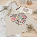Totebag y neceser personalizados para profesora